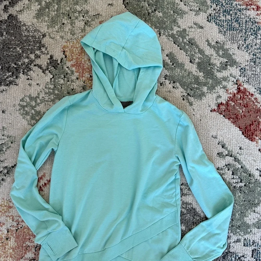 Eddie Bauer Lightweight Aqua Hoodie Girls Size Large (14/16) Hoodie long sleeve